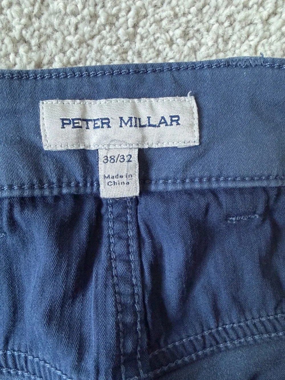 Peter Millar Blue Straight-Fit Chinos